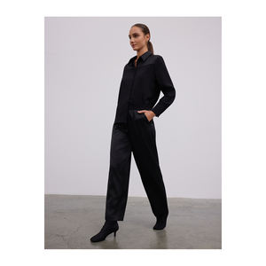 กางเกงผ้าซาตินทรงสบายพร้อมขอบเอวยางยืดและคุณสมบัติป้องกันรอยยับ ทรงขากว้าง - Product Image 5