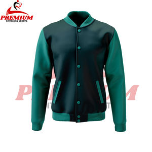 Veste bomber d'hiver personnalisée pour homme avec col rabattu, tissu en toile, logo sur le devant, style vintage, veste de baseball universitaire - Product Image 5