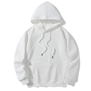 Fourniture d'usine 400gms coton impression blanc lourd pour broderie unie en relief strass hiver unisexe sweats à capuche personnalisés - Product Image 6