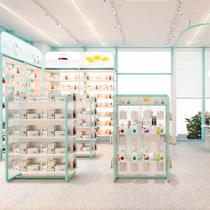 ตู้โชว์ชั้นนำของร้านขายยาในคลินิกแบบตะวันตกไฟ LED ปรับแต่งได้ตามต้องการ - Product Image 1