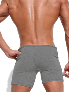 Meilleure vente hommes grande taille été décontracté Shorts Anti-rides respirant 3 points Sexy laçage solide impression numérique 100% coton - Product Image 6