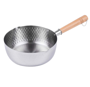 Cacerola de Acero Inoxidable de Primera Calidad con Acabado Plateado, Compatible con Cocina de Inducción, Mango de Metal, Utensilios de Cocina Portátiles y Contemporáneos - Product Image 6