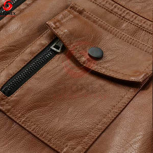 Chaqueta de Motociclista de Cuero para Hombre, Estilo Nuevo, Impermeable, de Alta Calidad, Elegante - Product Image 5