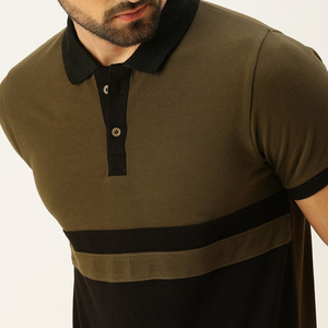 Lona sólida de alta calidad para hombres para camisetas Cómoda tela de punto informal Manga corta transpirable - Product Image 5