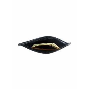 Genuine Leather Slim <b>Card</b> <b>Holder</b> <b>Wallet</b> <b>for</b> Men-Classic Handmade Money Clip <b>Wallet</b> with Logo Pattern Black - Product Image 3