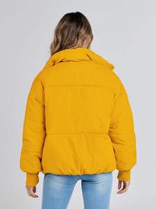 แจ็กเก็ตแฟชั่นขนเป็ดของผู้หญิงกันลมฤดูใบไม้ร่วงและฤดูหนาวแบบลำลองใหม่เสื้อครอปขนเป็ดคุณภาพสูงทันสมัย - Product Image 4