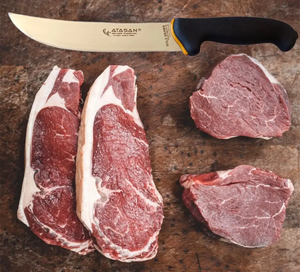 Ensemble de couteaux de coupe à steak série Platinum 2024 couteaux de boucher de cuisine en acier inoxydable de haute qualité avec matériau en os meilleur prix - Product Image 2