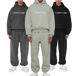 Survêtements en coton de haute qualité personnalisés pour hommes Jogging Sweat Suit Luxe surdimensionné Heavyweights Ensemble de sweat-shirts unisexe 2026 - Product Image 1