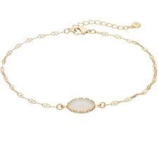 Handmade <b>Gold</b> <b>Opal</b> Anklet <b>Bracelet</b> - Delicate & Elegant Jewellery for Women and Girls and Wedding Party and Special Occasions - Product Image 2