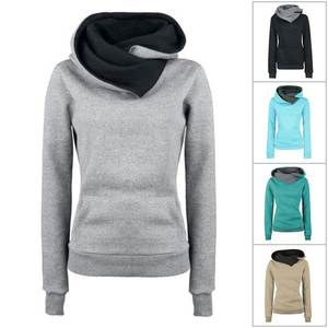 Pull à capuche en coton à manches longues pour femme, prix bas, haute qualité, Logo personnalisé, fermeture éclair - Product Image 6
