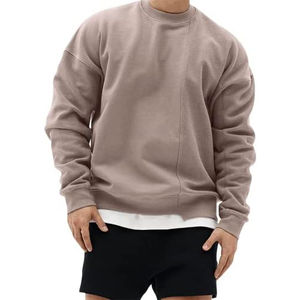 Sweat-shirt d'hiver pour homme, coupe classique, léger, en coton/polyester, polaire, uni, texture confortable, écologique, respirant - Product Image 1