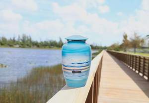 Urnas de cremación funeraria para adultos hechas con material de aluminio 100% de alta calidad | Logotipo personalizado/Servicio OEM aceptado - Product Image 5