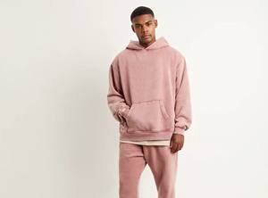 100% poliéster hombres polar pulóver sudaderas con capucha bajo MOQ sudaderas gruesas liso teñido para invierno - Product Image 3