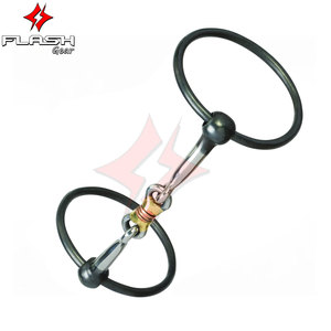 Mèches cheval Eggbutt arc-en-ciel en acier inoxydable mèche à cheval mèche multicolore culotte équine mèche style de revêtement coloré - Product Image 5