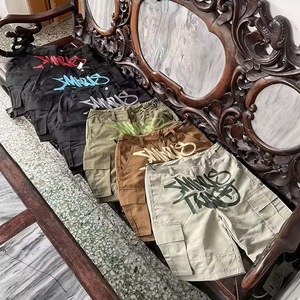 Pantalones cortos holgados de verano con Bolsillo grande de 5 pulgadas, ropa de calle de trabajo, algodón, poliéster/nailon, cargo, calle alta, hombres, clásico personalizado - Product Image 3