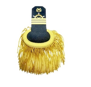 Épaulettes en polyester à franges dorées personnalisées OEM pour uniforme civil, épaulettes avec taille personnalisée - Product Image 5