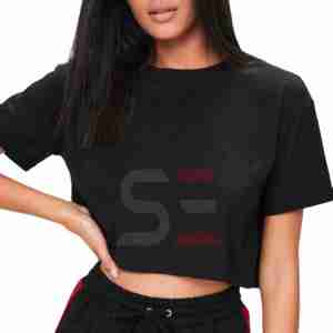 Custom Premium Quality Casual Sleeveless Ribbed Neck Oversized Fit Raw Hem <b>Crop</b> Tank <b>Top</b> Solid Polyester/Cotton Quick Dry Women - Product Image 3