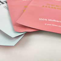 Sachet d'emballage personnalisé imprimé à trois soudures latérales en PE pour masques faciaux, pochette cosmétique de qualité alimentaire, OEM ODM, vente en gros