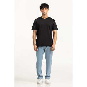 Camiseta Oversize de Corte Regular y Estilo Moderno MN-TS-WS25-028, Jersey de Algodón/Bambú de Alto Gramaje, Comprimido con Estampado Gráfico, Largo Extendido - Product Image 2