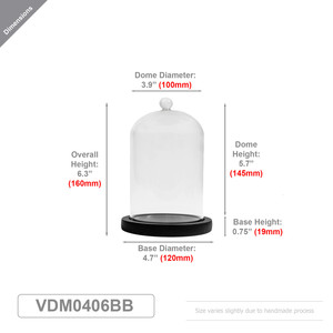 VDM0406BB - Campana de Vidrio Mediana con Base - 5.7 - Product Image 2