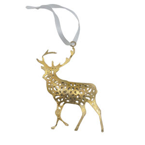 Arbre suspendu décoratif en métal doré avec paillettes pour la décoration de la maison et de Noël, fait main sur mesure - Product Image 5