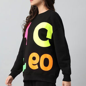 Vente en gros 2024 sweat à capuche femme surdimensionné décontracté, streetwear, épaule tombante, figurines, respirant, écologique, sweats à capuche, tricoté - Product Image 5