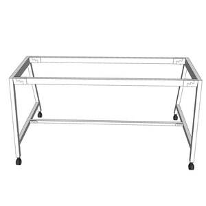 CFOS005 Pieds de bureau mobiles en métal au design minimaliste, revêtement poudré, 160x80cm - Product Image 2