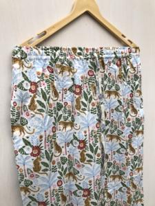 Pyjama en coton fleuri fait main, ensemble de pyjama en coton imprimé à la main, tenue de nuit indienne florale en coton - Product Image 4