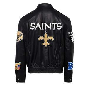 VESTE PLEINE EN CUIR NEW ORLEANS SAINTS - Product Image 2