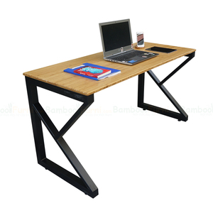 BFKB005-KBamboo โต๊ะทำงาน 140x70 ซม. พร้อมขาไม้ประกอบสำเร็จ - Product Image 5