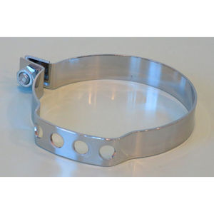 Chrome <b>frame</b> <b>clamp</b> for outer cable grease nipples Lambretta D/LD150 + LD125 + LI + TV2/3 + SX + GP/DL - Product Image 3