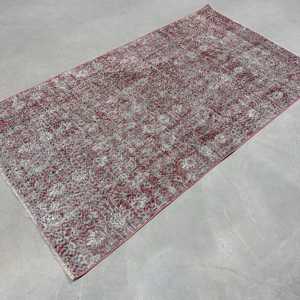 Alfombra Vintage de 4x7 pies, Alfombra Turca, Alfombra Abstracta Roja - Product Image 2