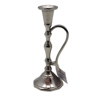 Christmas Decoration Aluminum <b>Candle</b> Stand With Handle Nickel Plating Set Of 6 Standard Size Silver Colour <b>Candle</b> Holders - Product Image 5
