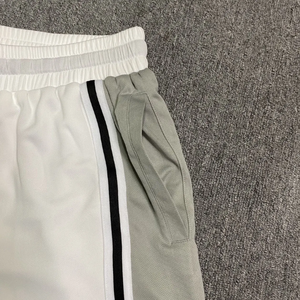 กางเกงขาสั้นบาสเก็ตบอลตาข่ายสองชั้นกระเป๋าซิปวินเทจปักลายย้อนยุคสไตล์ลำลอง - Product Image 3