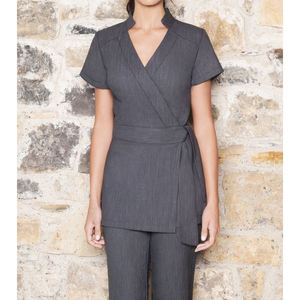 Uniformes de Enfermera para Spa y Salón de Belleza, Conjuntos de Blusa y Pantalón Tipo Túnica, Modernos y Elegantes, con Logotipo Personalizado, Elásticos y Suaves para Mujer - Product Image 5