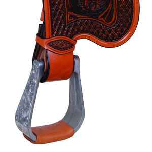 Sier Cuir de vachette véritable English Western Pleasure Show Horse Saddle Tack Accessoires-Assorti Headstall Breast Collar Rein - Product Image 5