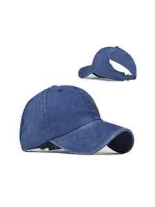 Casquette de baseball de luxe à 6 panneaux en coton noir non structurée, casquette de camionneur unie avec logo brodé personnalisé pour hommes et femmes - Product Image 3