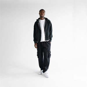 2025 100% coton 400gsm poids lourd gros blanc personnalisé polaire pull surdimensionné hommes sweats à capuche - Product Image 3