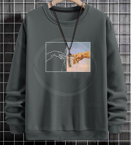 Sudadera de Forro Polar para Hombre de Alta Calidad al por Mayor con Logotipo Personalizado, Cómoda, con Patrón Sólido, Talla Grande para Invierno - Product Image 2