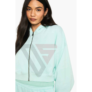 Chaqueta con capucha y cremallera de manga de globo Boxy, ropa de calle de algodón 100% de gran tamaño para invierno, Otoño, Primavera, longitud larga, transpirable - Product Image 4