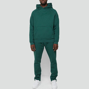 ชุดวิ่งจ๊อกกิ้งผ้าฝ้ายสำหรับผู้ชาย XL XXL ชุดมีฮู้ดสีทึบพิมพ์โลโก้ได้ตามต้องการสำหรับฤดูร้อนฤดูหนาว - Product Image 2