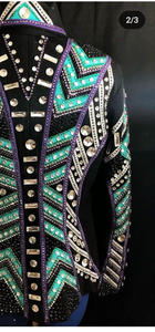 Chaqueta Western Custom Rodeo Queen Showmanship Base negra - Product Image 4