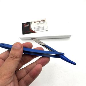 Navaja de Afeitar Recta Azul de Acero Inoxidable con Impresión de Logotipo Personalizado, Navajas de Afeitar Profesionales para Barbería - Product Image 4
