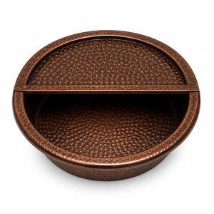 Tazón Redondo de Cobre Antiguo para Pedicura, Hecho a Mano, para Uso en Salones de Belleza y SPA - Product Image 1