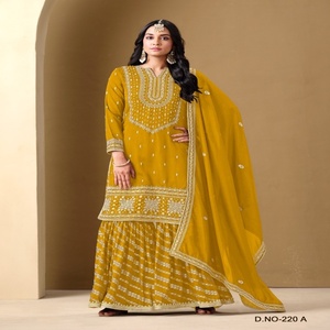 Belle soie d'art avec broderie Salwar costume femme fabricant de mode de Surat au taux le plus bas - Product Image 1