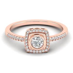 Anillos de Compromiso de Diamantes Cultivados en Laboratorio de Corte Redondo de 0.41 Quilates en Oro Blanco de 14 Quilates de Último Diseño de REYES para Mujer, Regalo de Boda, Joyería Fina - Product Image 5