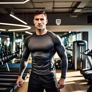 Bodybuilder Séchage Rapide Compression T-Shirts Hommes Entraînement À Manches Longues Vêtements De Sport Tee Top Hommes Compression Tee Shirt - Product Image 5