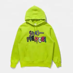 Hoodie Musim Panas Kasual 100% Katun Bulu Domba untuk Pria dengan Desain Logo Kustom