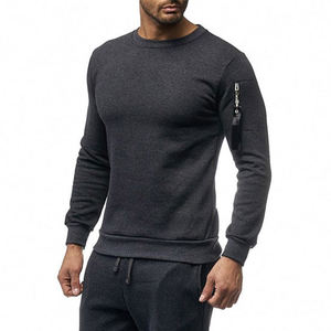 Ensemble de survêtement d'hiver pour homme de haute qualité, personnalisable avec logo, couleur unie, en coton épais 100 %, écologique, respirant, pour jogging décontracté - Product Image 6