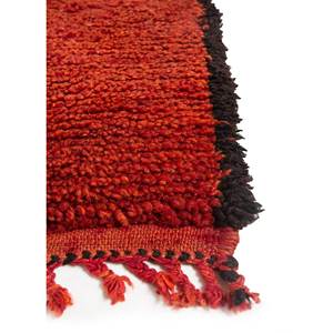 Alfombra de Lana Anudada a Mano Zuri de Gran Tamaño, Paem-1093, Patrón Abstracto Rojo y Naranja para el Hogar, Pasillo, Sala de Estar, Alfombra Rectangular - Product Image 4